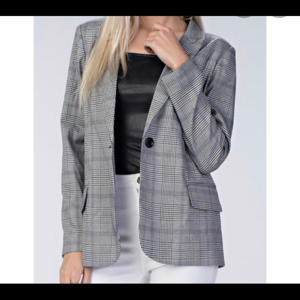 Honey Punch Plaid Blazer